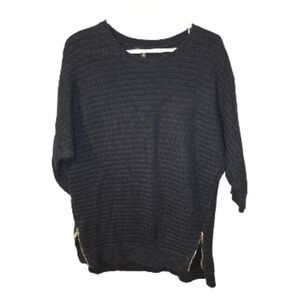 Banana Republic Blue Knit Sweater with Zippers